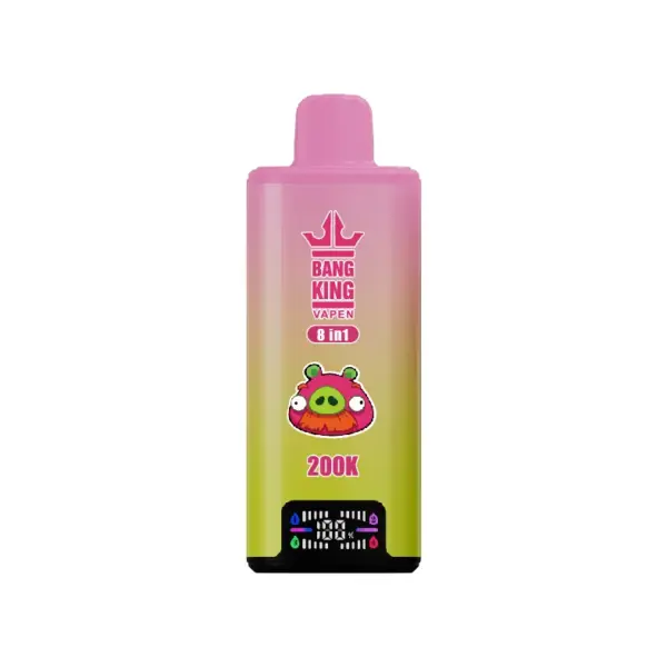 Bang-King-4-in-1-200k-puff-vape-Kiwi Passion Fruit Guava-Gummy Bear-Rainbow Candy-Cotton Candy-luckvpaeJA