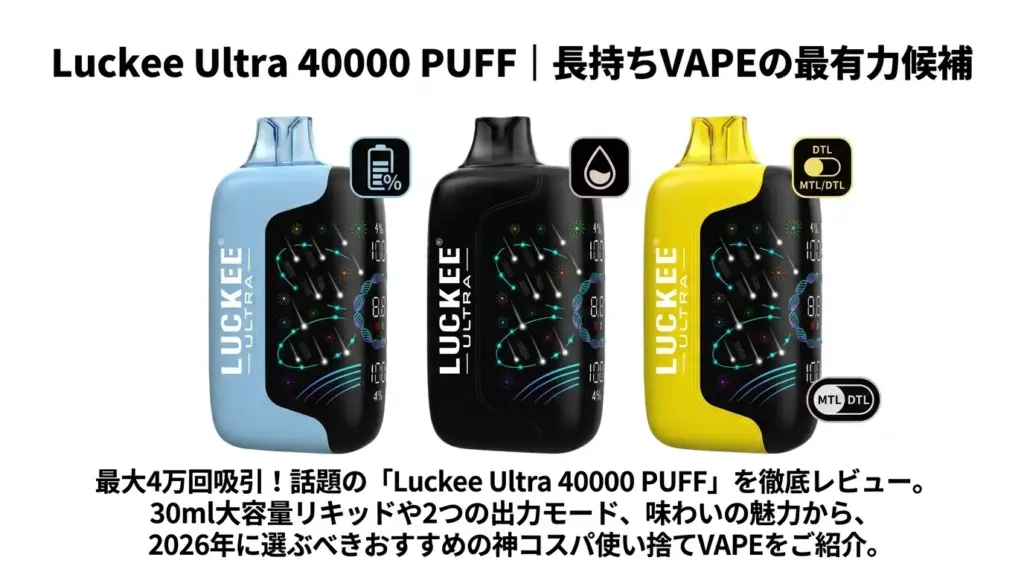 Reasons to choose Luckee Ultra 40000 PUFF
