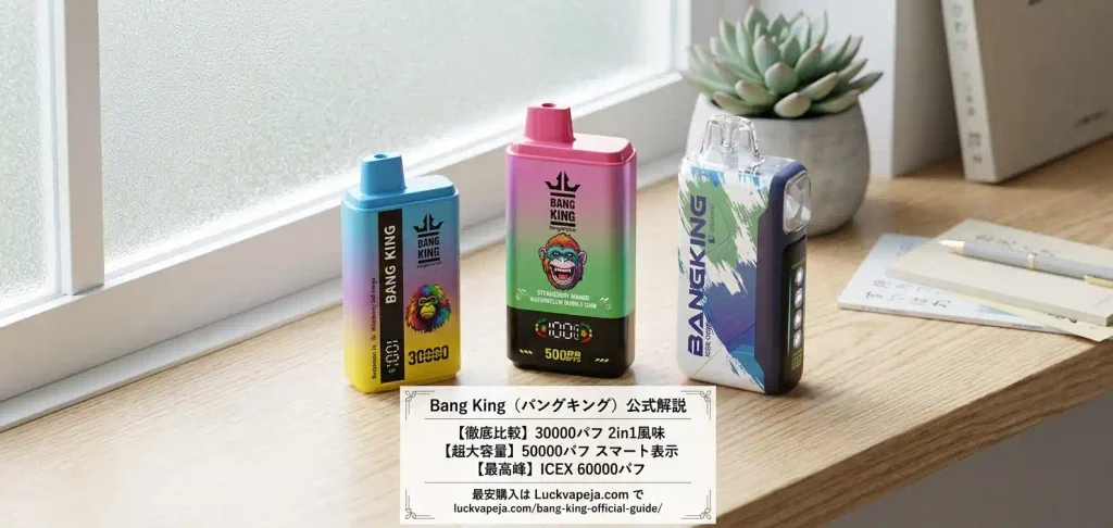 【公式】Bang King（バングキング）使い捨てVAPE徹底比較！30000〜60000パフ実測と選び方 | Luckvapeja